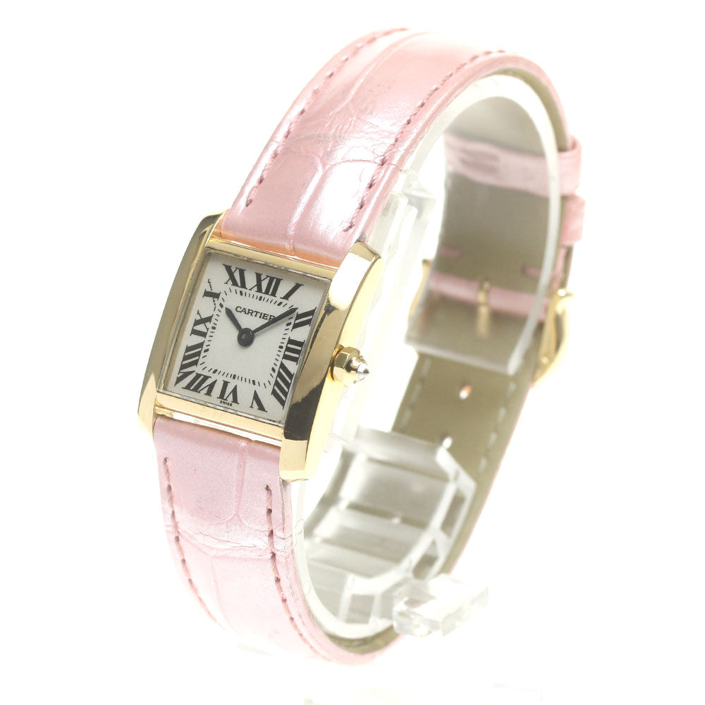CARTIER Tanfra SM W5000256 18K Yellow Gold beige Dial Quartz Ladies Watch_844763