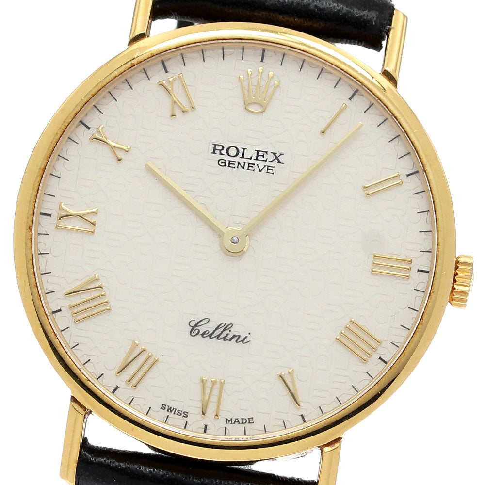 ROLEX Cellini 5112 K18YG cal.1601 Beige Dial Hand Winding Men's Watch_844807