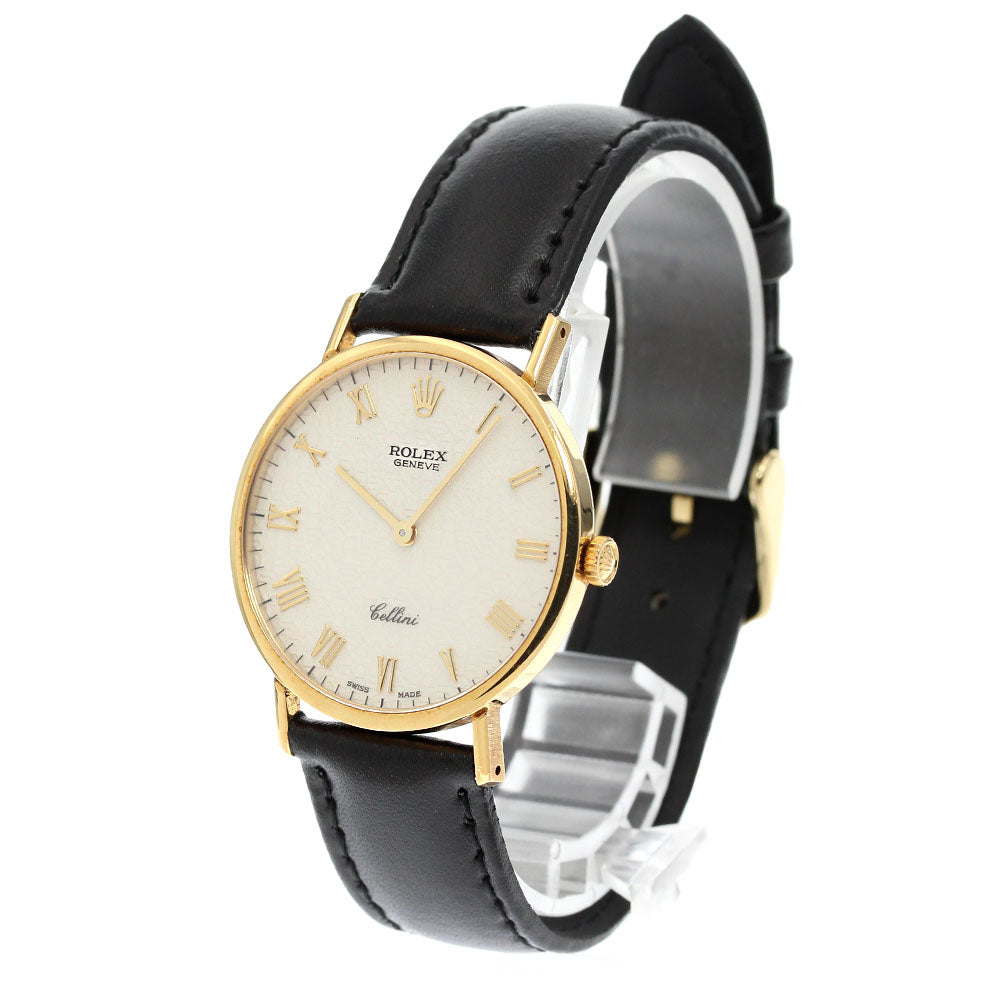 ROLEX Cellini 5112 K18YG cal.1601 Beige Dial Hand Winding Men's Watch_844807