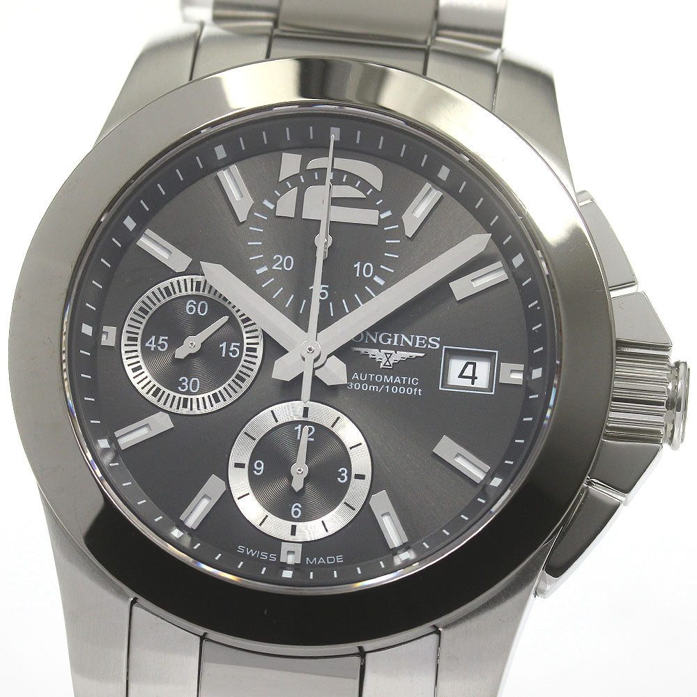 LONGINES Conquest L3.661.4 Chronograph gray Dial Automatic Men's Watch_844835