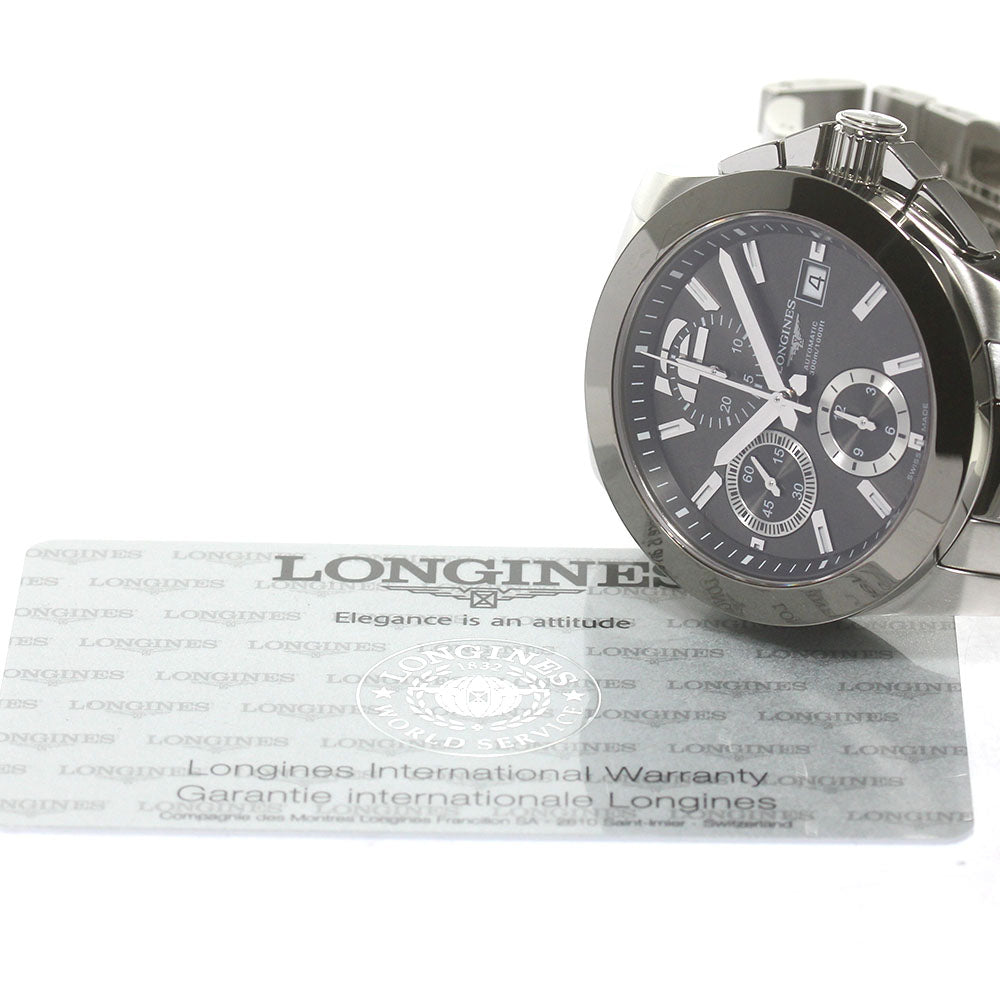 LONGINES Conquest L3.661.4 Chronograph gray Dial Automatic Men's Watch_844835
