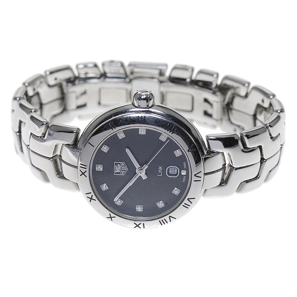 TAG HEUER Link WAT1410.BA0954 11P Diamond Date black Dial Quartz Ladies_844842