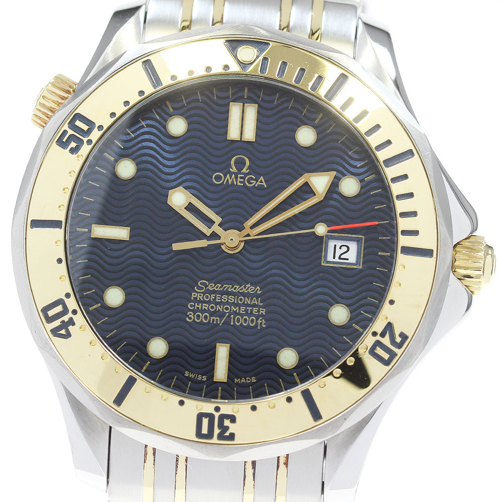OMEGA Seamaster300 2352.80 Date Navy Dial Automatic Boy's Watch_844845