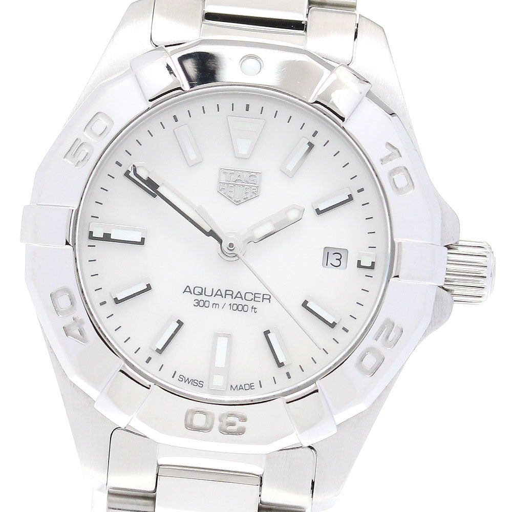 TAG HEUER Aqua racer WBD1411 Date White shell Dial Quartz Ladies Watch_844864