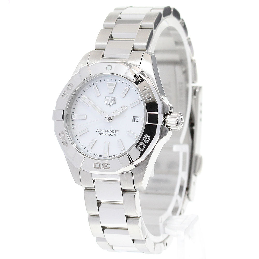 TAG HEUER Aqua racer WBD1411 Date White shell Dial Quartz Ladies Watch_844864