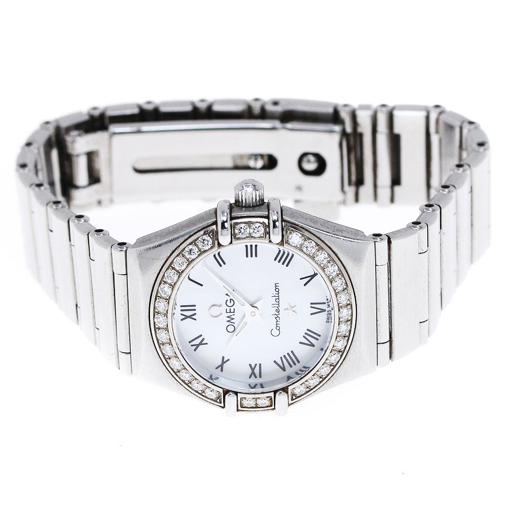 OMEGA Constellation 1476.61 Diamond Bezel White shell Dial Quartz Ladies _844867