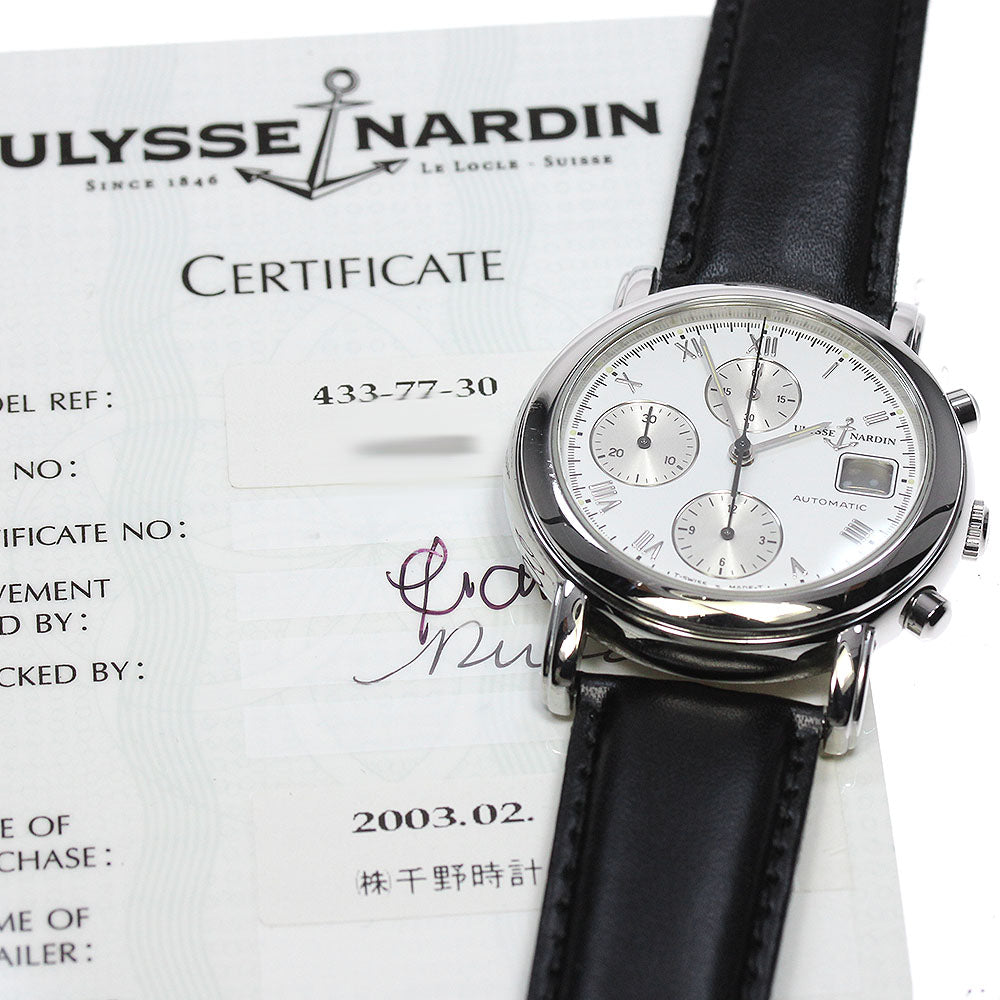 Ulysse Nardin San Marco 433-77-30 Chronograph White Dial Automatic Men's _844877