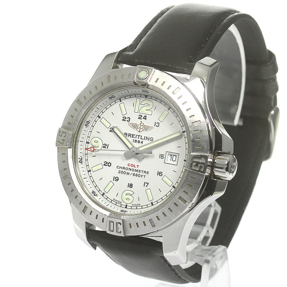 BREITLING Colt A74388 Date Silver Dial Quartz Men's Watch_844884