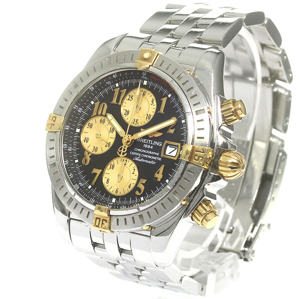 BREITLING Chronomat Evolution B13356 Date Black / gold Dial Automatic Men's Watch_844970