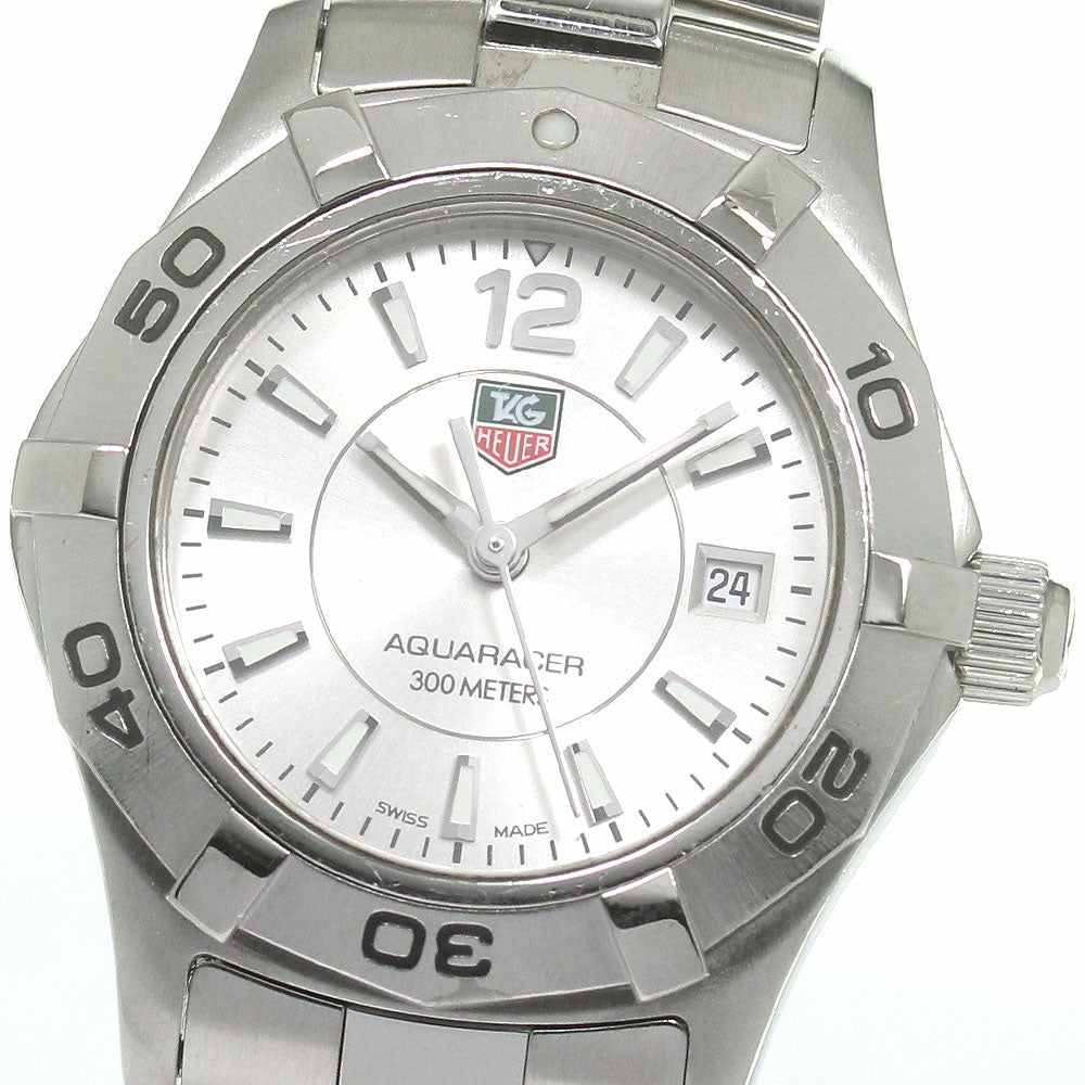 TAG HEUER Aqua racer WAF1412 Date Silver Dial Quartz Ladies Watch_844987