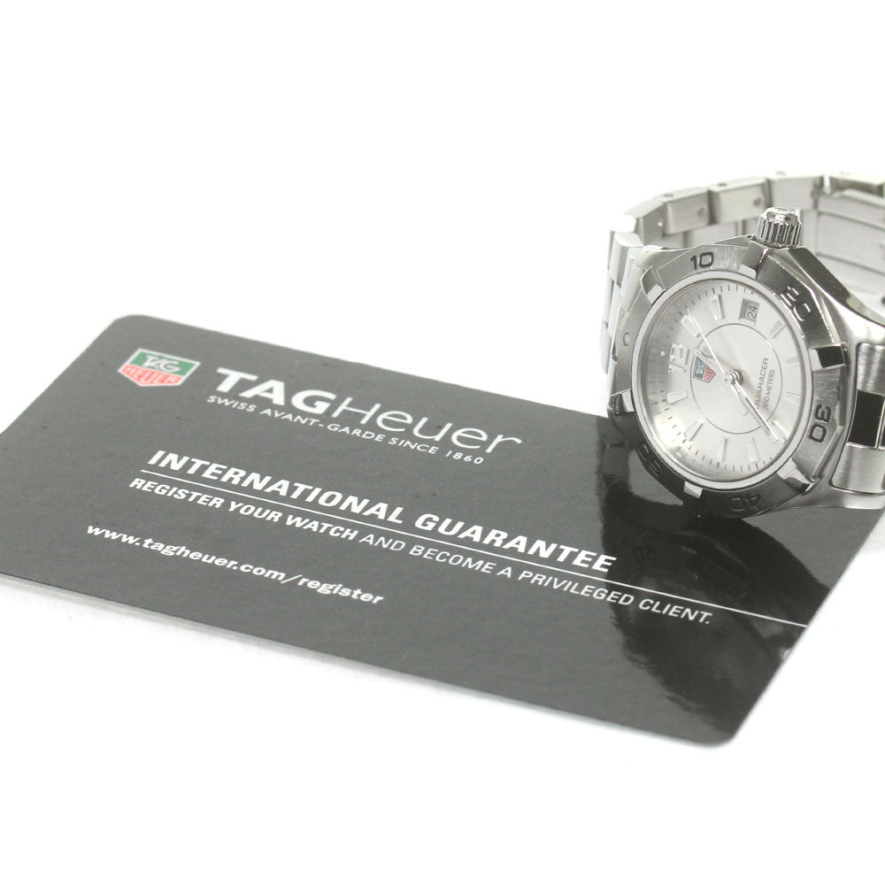 TAG HEUER Aqua racer WAF1412 Date Silver Dial Quartz Ladies Watch_844987