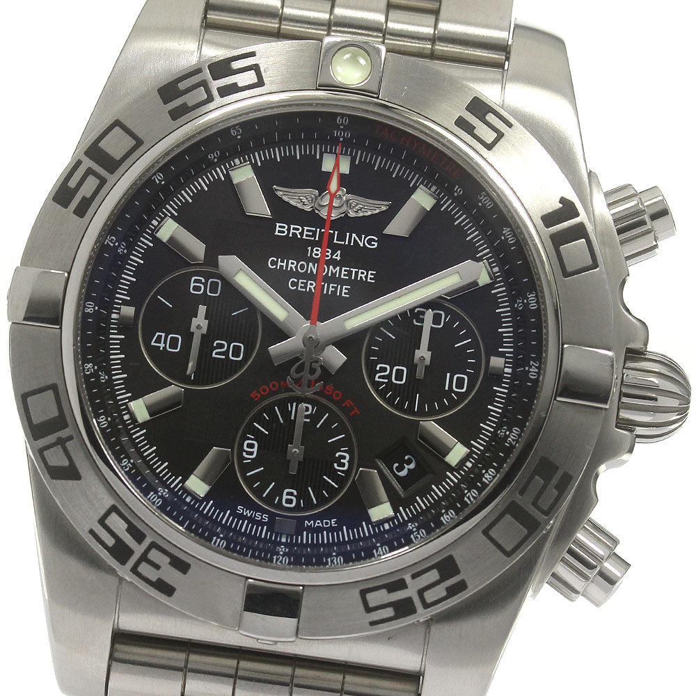 BREITLING Chronomat44 AB0116 Chronograph Date black Dial Automatic Men's_845012