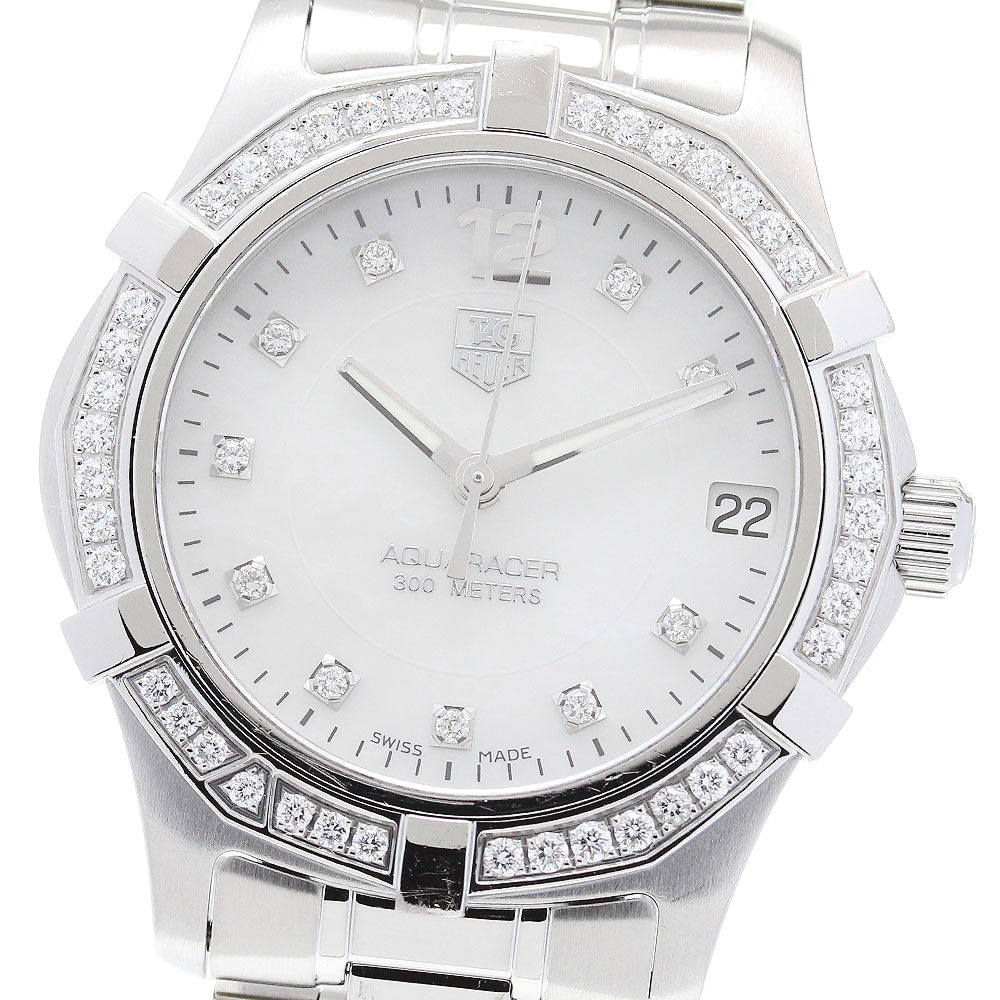 TAG HEUER Aqua racer WAF1313 Date white Dial Quartz Ladies Watch_845099