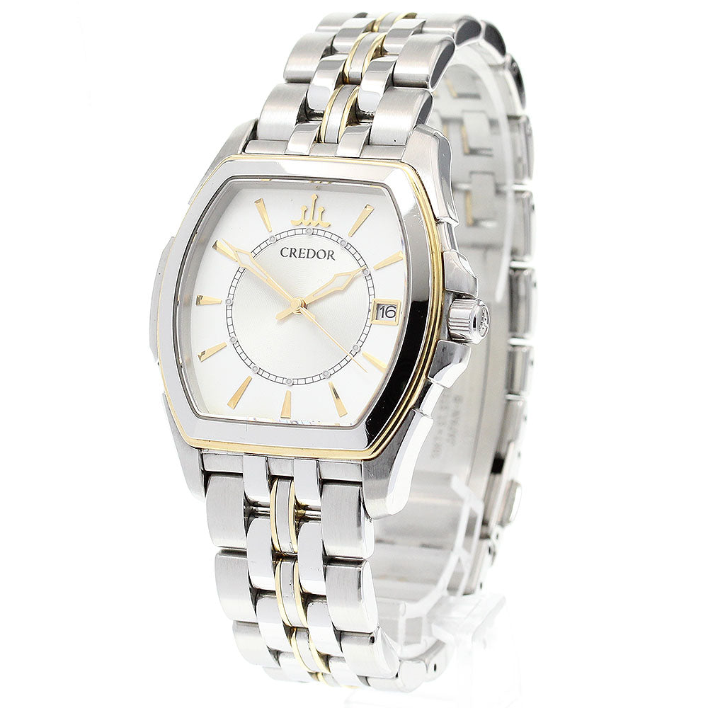 SEIKO CREDOR GCAX972/8J82-0AE0 K18YG2 tone Silver Dial Quartz Men's Watch_845129