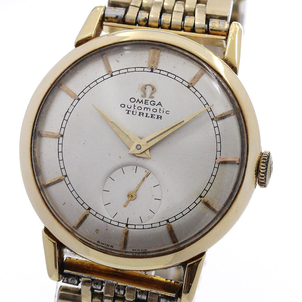 OMEGA Seamaster Tuler 2897SC K18YG cal.491 Small Second Silver Dial Automatic Men's Watch_845136