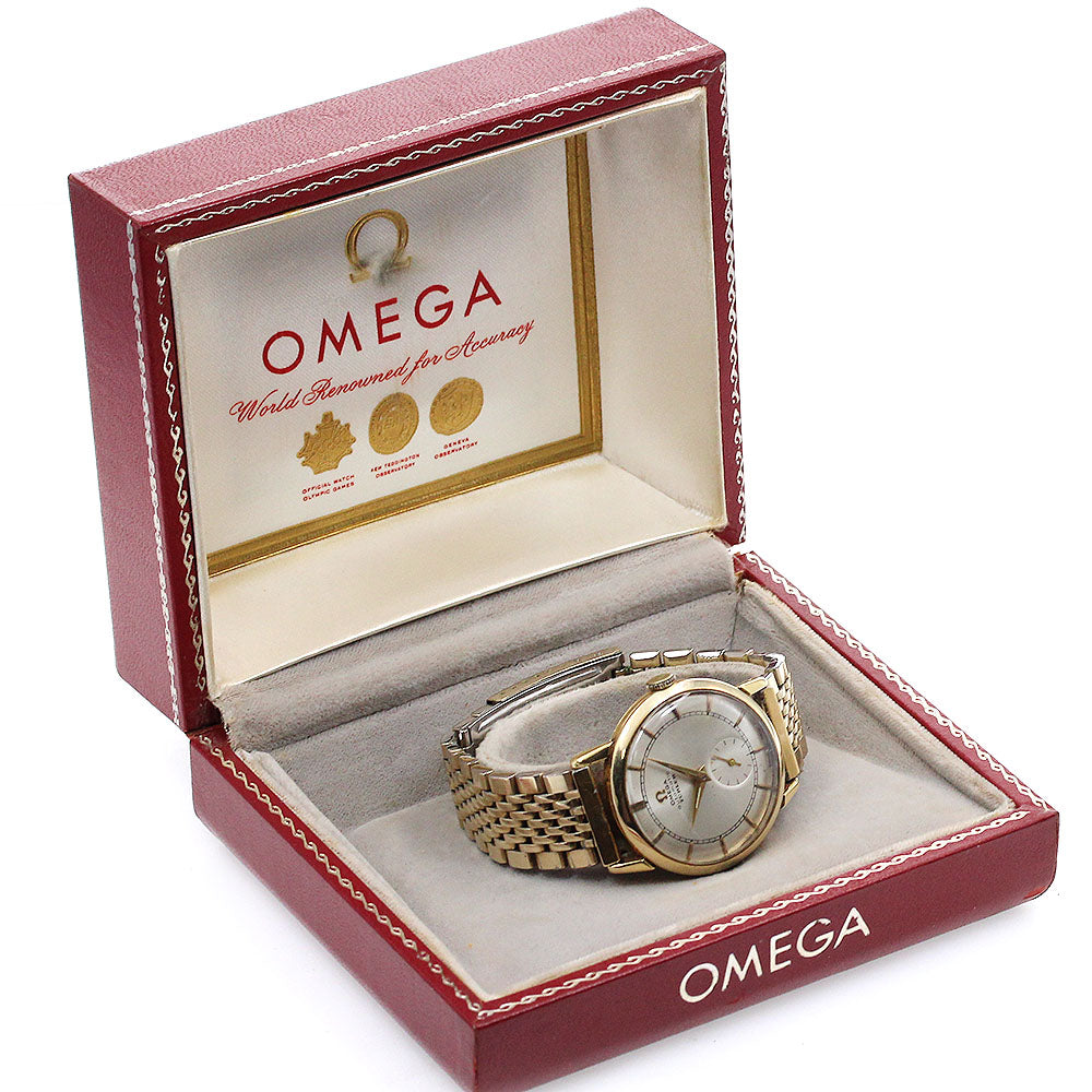 OMEGA Seamaster Tuler 2897SC K18YG cal.491 Small Second Silver Dial Automatic Men's Watch_845136