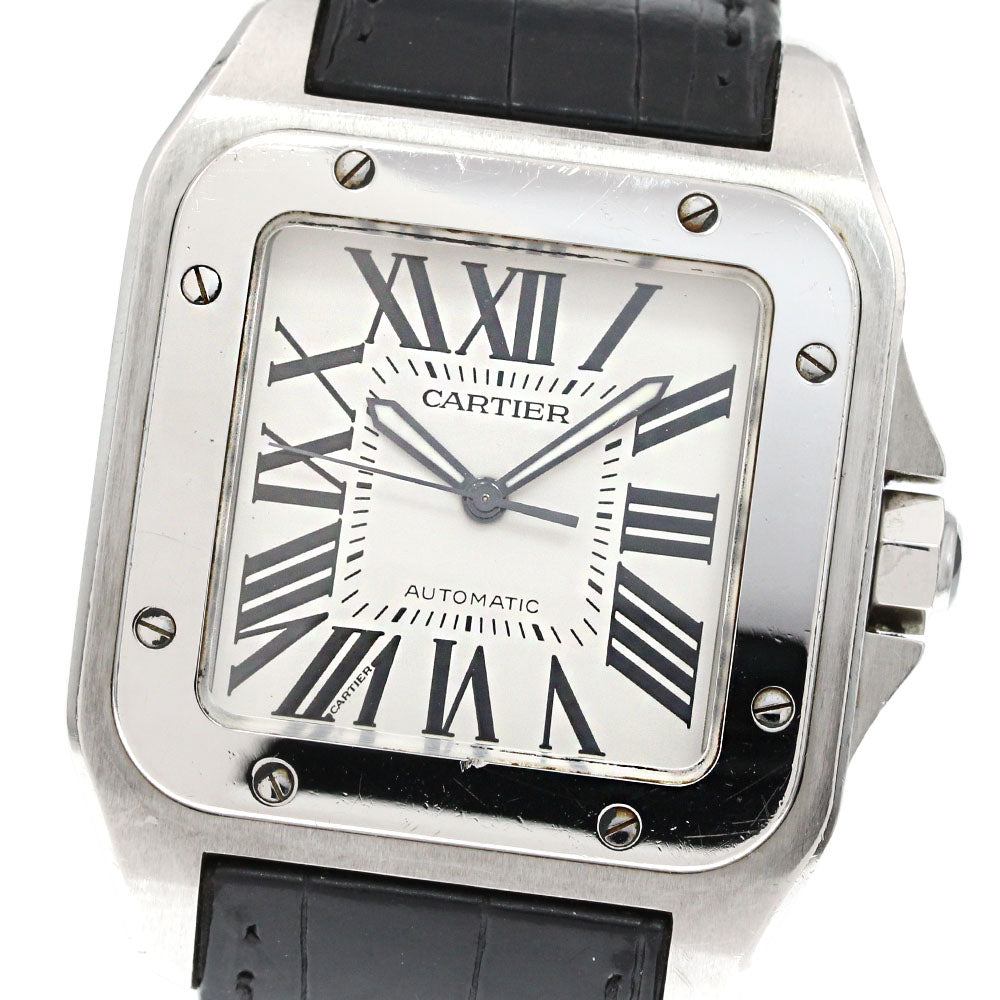CARTIER Santos 100LM W20073X8 Silver Dial Automatic Men's Watch_845138