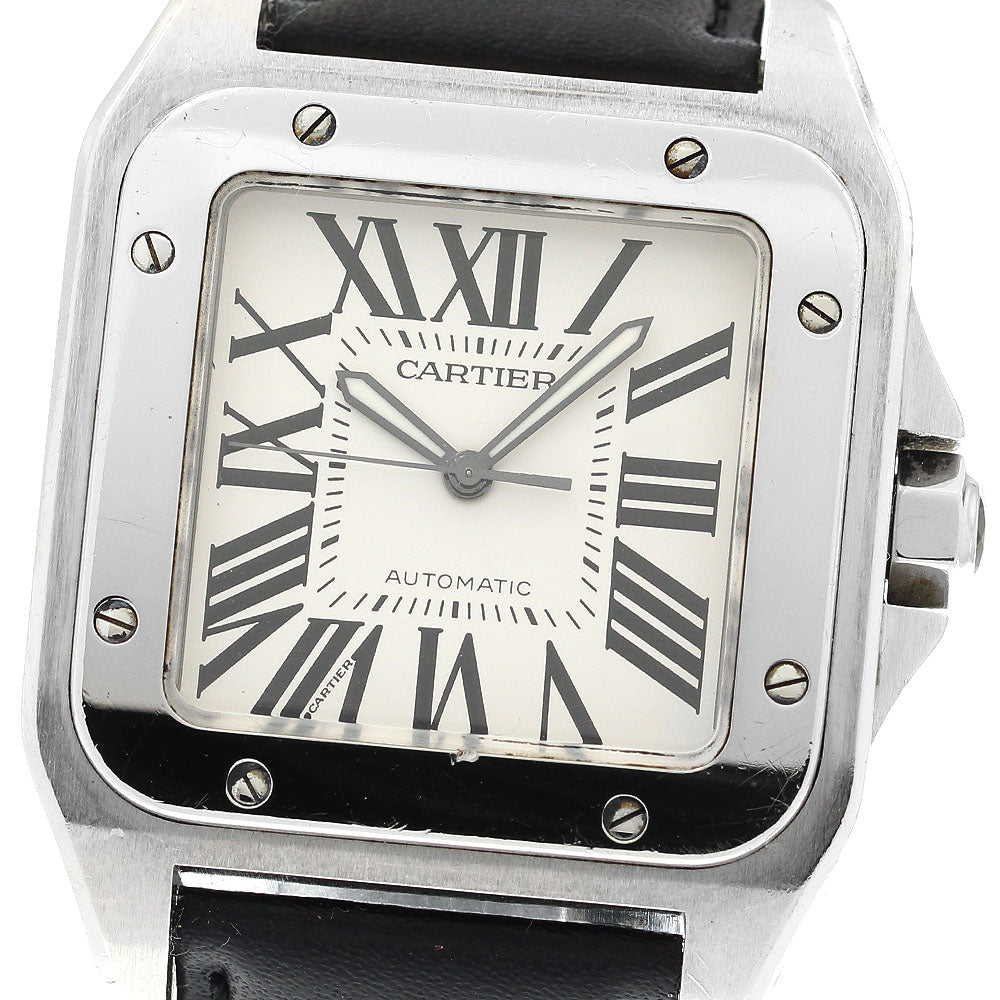 CARTIER Santos 100 LM W20073X8 Silver Dial Automatic Men's Watch_845138