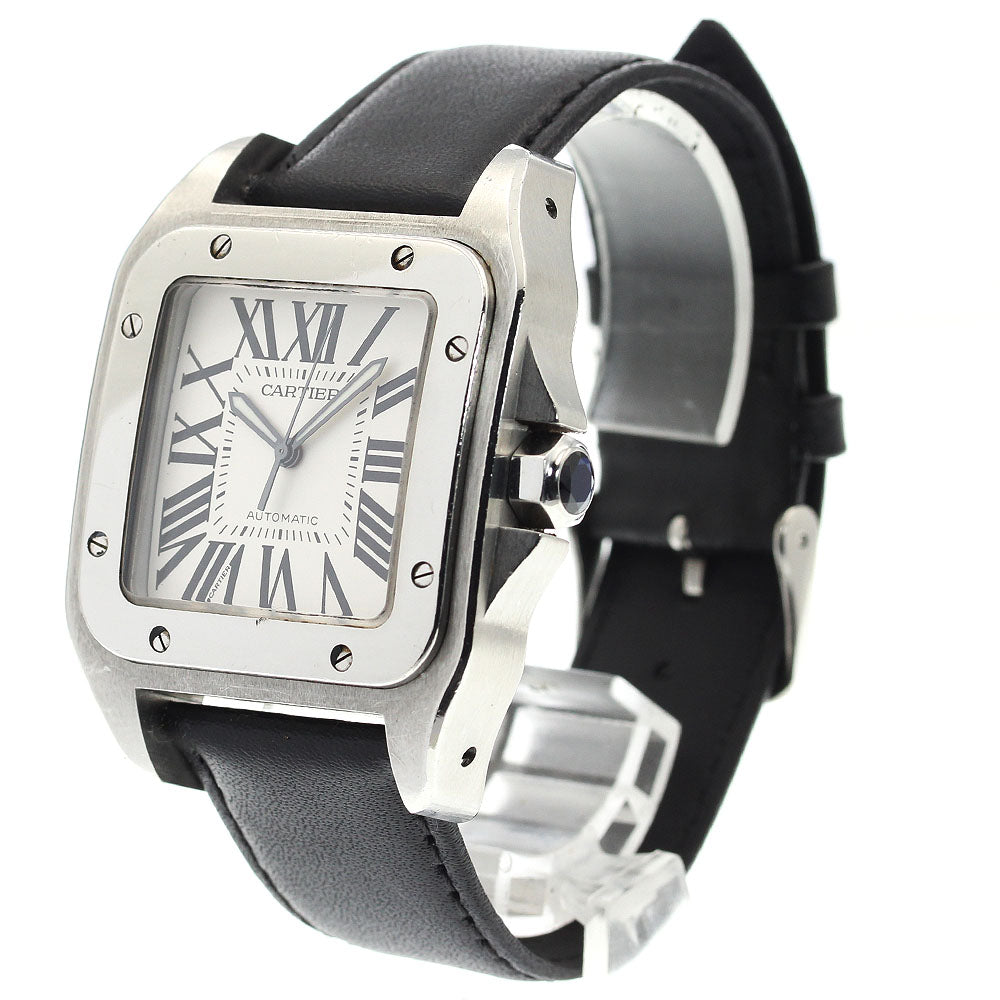 CARTIER Santos 100 LM W20073X8 Silver Dial Automatic Men's Watch_845138