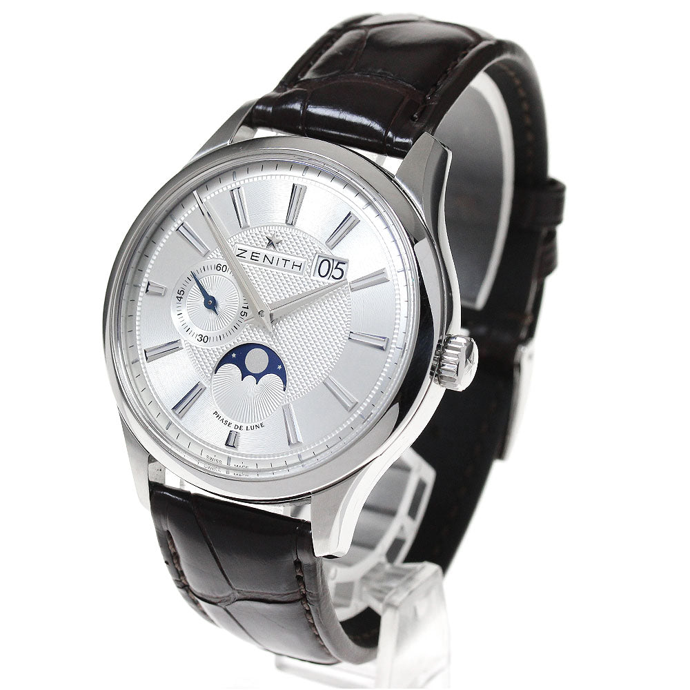 ZENITH captain 03.2140.691 Grand Date Moonphase Silver Dial Automatic Men's Watch_845162