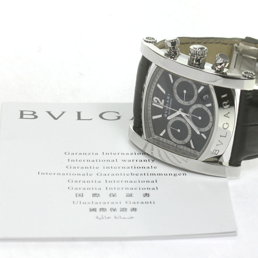 BVLGARI Assioma AA48SCH Chronograph Date black Dial Automatic Men's Watch_845325