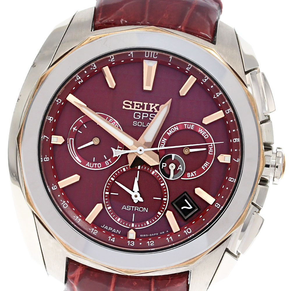 SEIKO Astron SBXC033/5X53-0AL0 5X Series GPS Solar Powered Bordeaux Dial Solar Powered Radio Men's Watch_845376