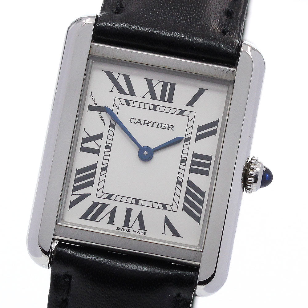 CARTIER Tank solo SM Silver Dial Quartz Ladies Watch_845389