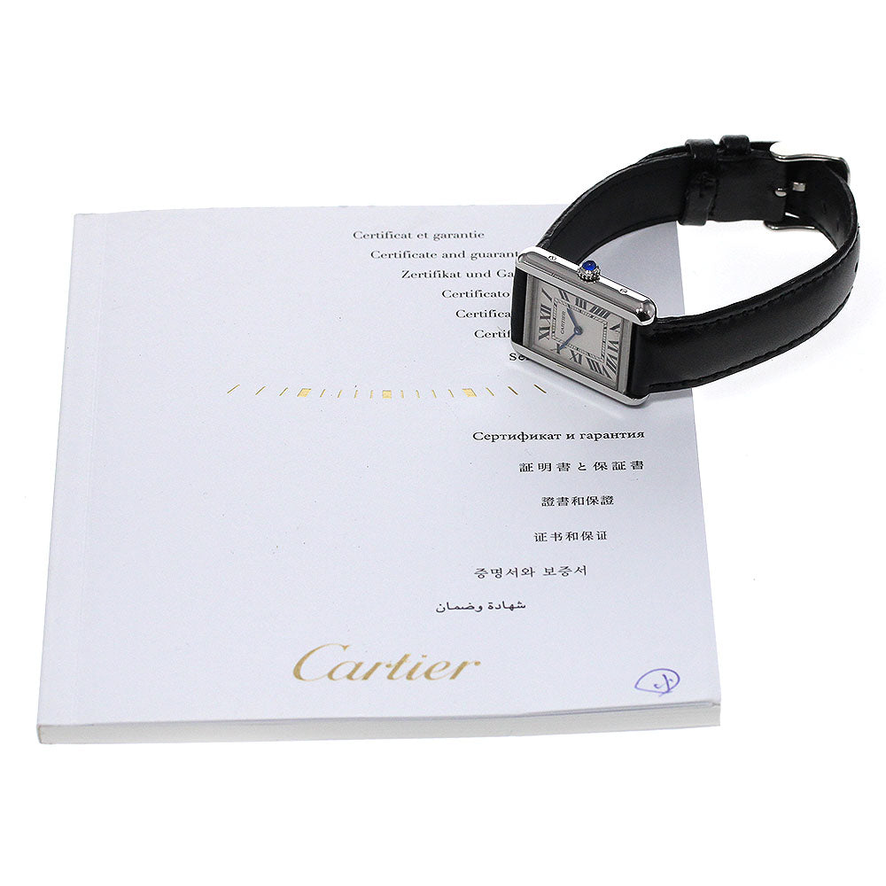 CARTIER Tank solo SM Silver Dial Quartz Ladies Watch_845389