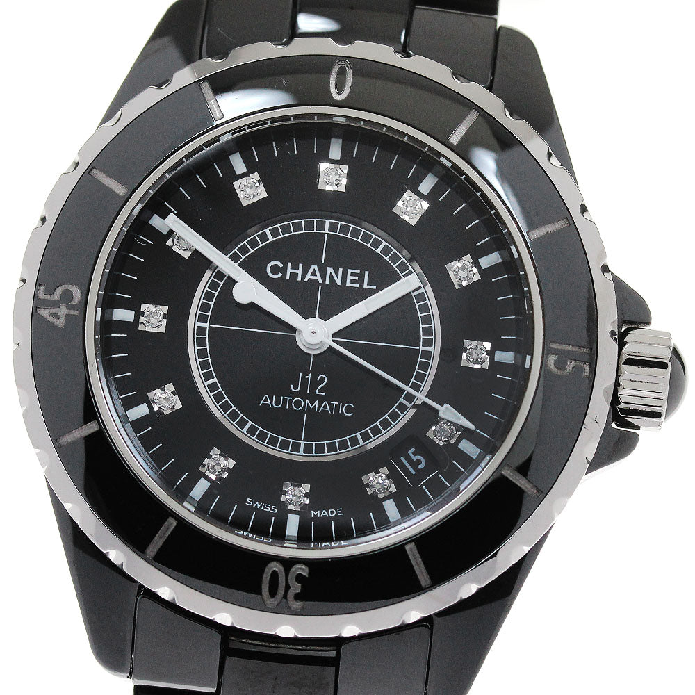 CHANEL J12 H1626 Black ceramic 12P diamond black Dial Automatic Men's_845404