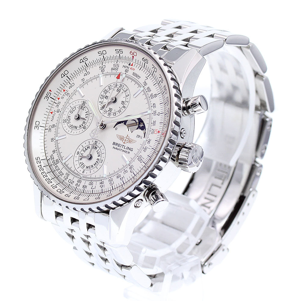 BREITLING Navitimer Olympus A19340 Moon phase Silver Dial Automatic Men's_845438