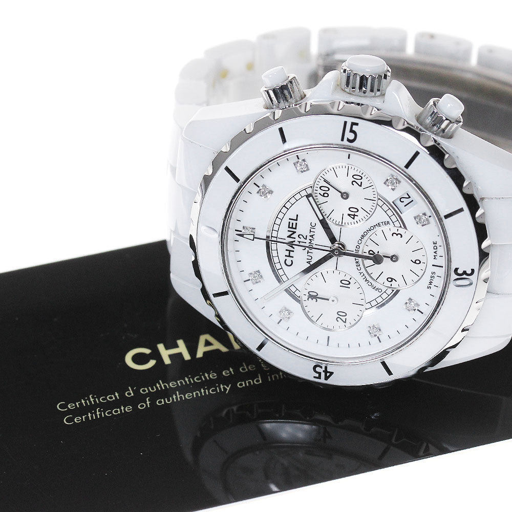 CHANEL J12 H2009 9P diamond chronograph white Dial Automatic Men's Watch_845468