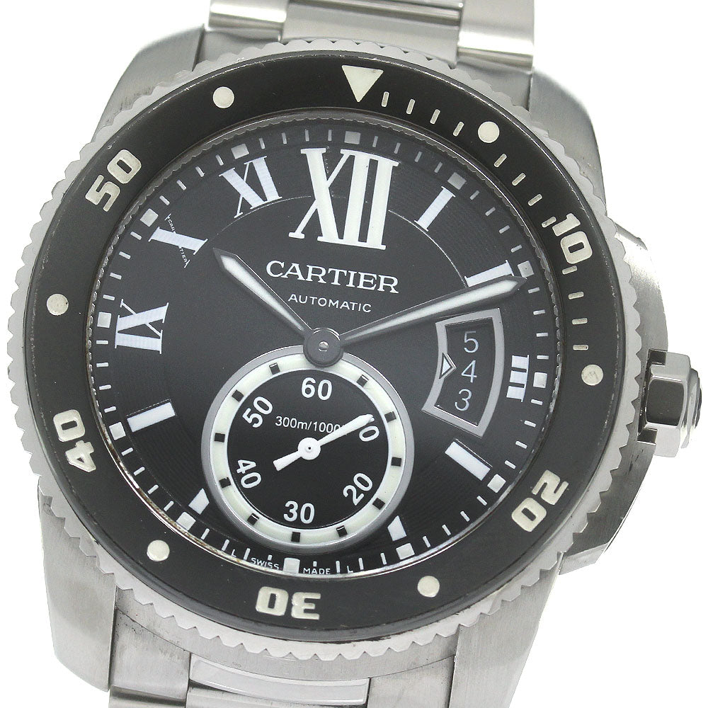 CARTIER Caliber de Cartier Diver W7100057 Date black Dial AT Men's Watch_845486