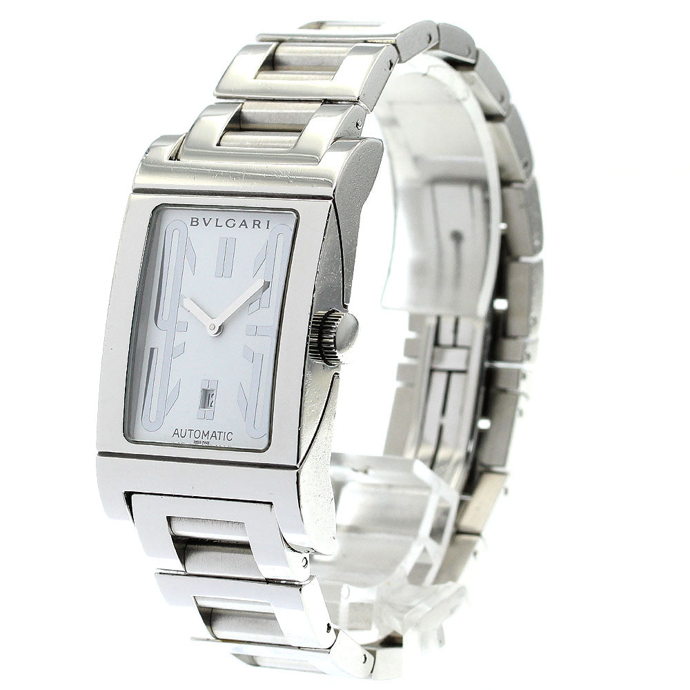 BVLGARI Rettangolo RT45S Date White Dial Automatic Men's Watch_845528