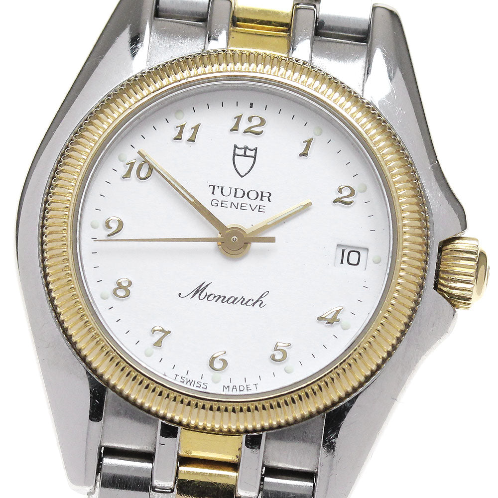 TUDOR Monarch 15833 Date white Dial Quartz Ladies Watch_845535