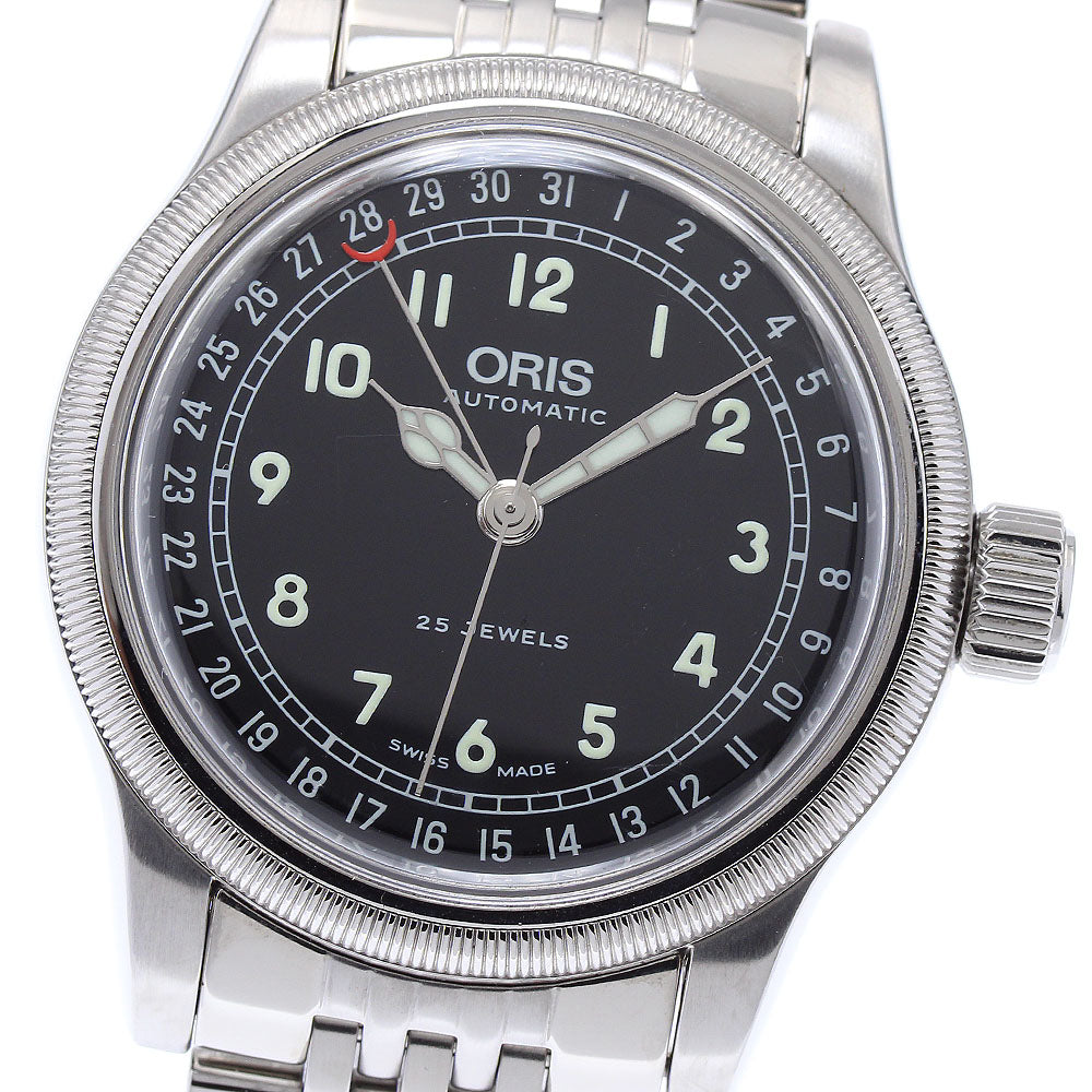 ORIS Pointer date 7543 Big crown black Dial Automatic Men's Watch_845558