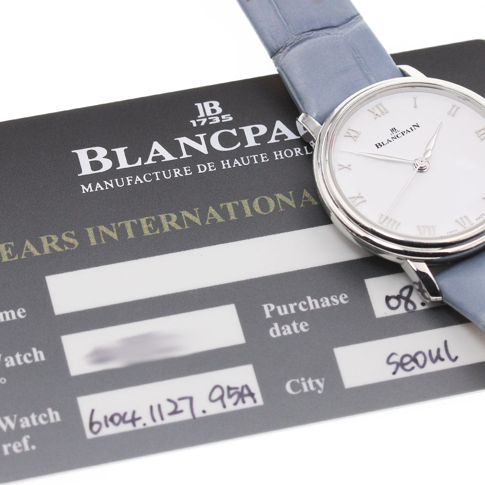 Blancpain Villeret Ultra Slim 6104-1127-95A white Dial Automatic Ladies Watch_845631