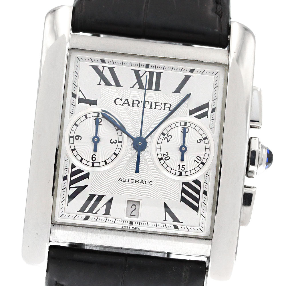 CARTIER Tank MC W5330007 Chronograph Silver Dial Automatic Men's Watch_845637