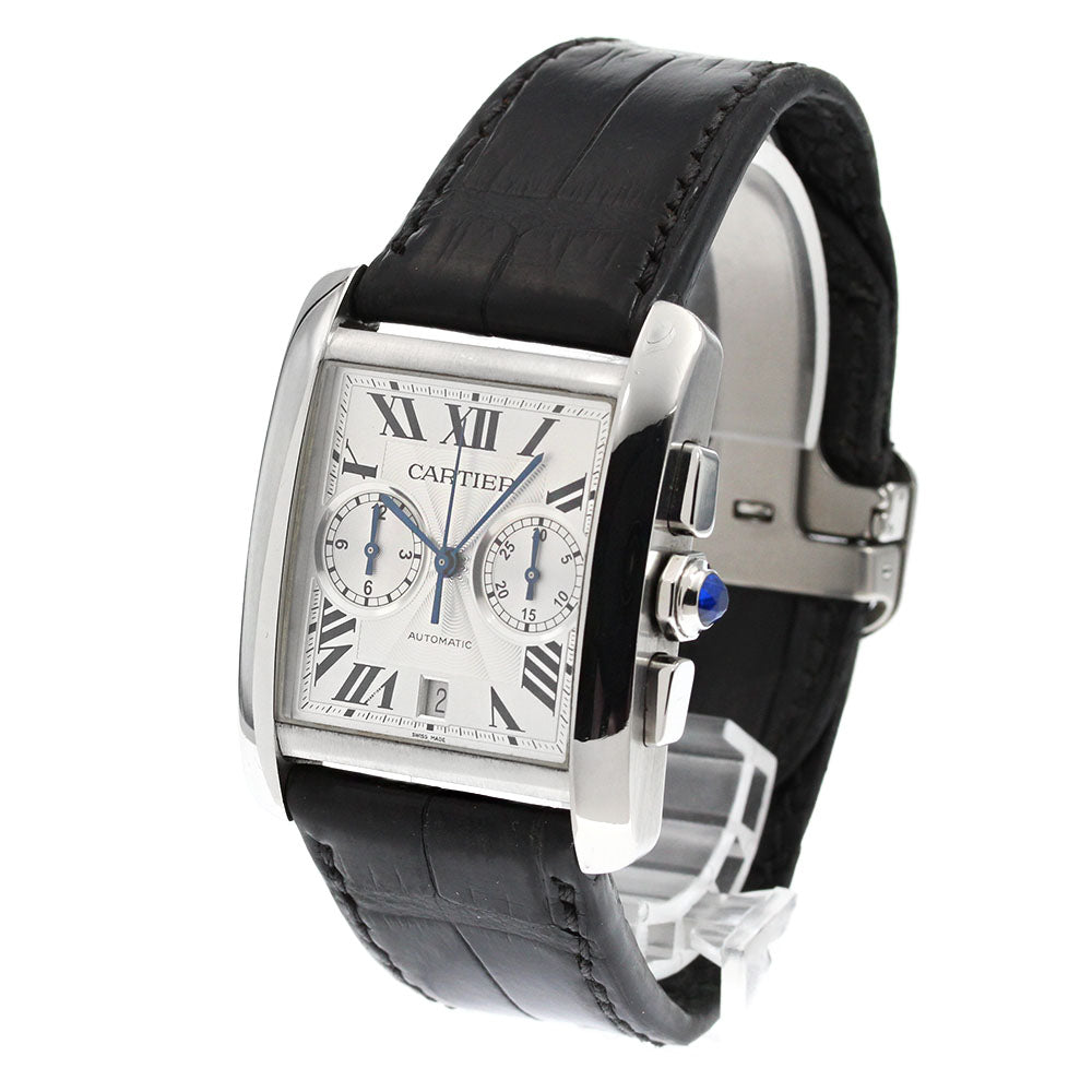 CARTIER Tank MC W5330007 Chronograph Silver Dial Automatic Men's Watch_845637