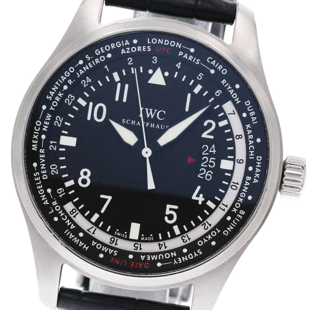 IWC SCHAFFHAUSEN Pilot watch world timer IW326201 Date black Dial Automatic Men's Watch_845648