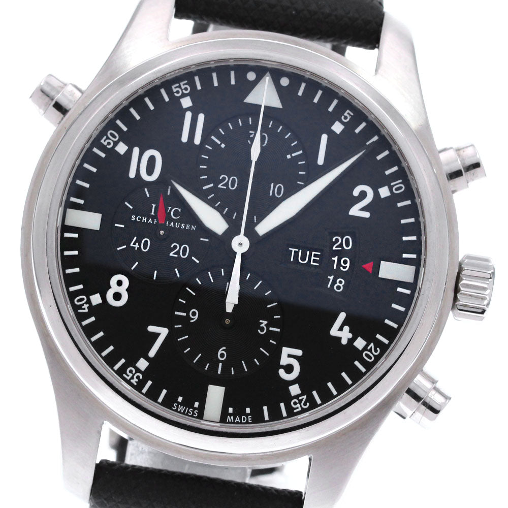 IWC SCHAFFHAUSEN Pilot watch IW377801 Double chronograph Automatic Men's_845649