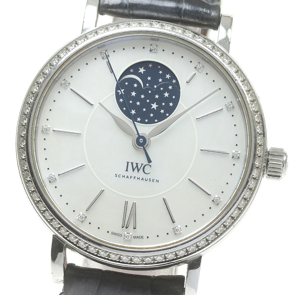 IWC SCHAFFHAUSEN Portofino Automatic 37 IW459001 12P diamond White shell Dial Automatic Boy's Watch_845682