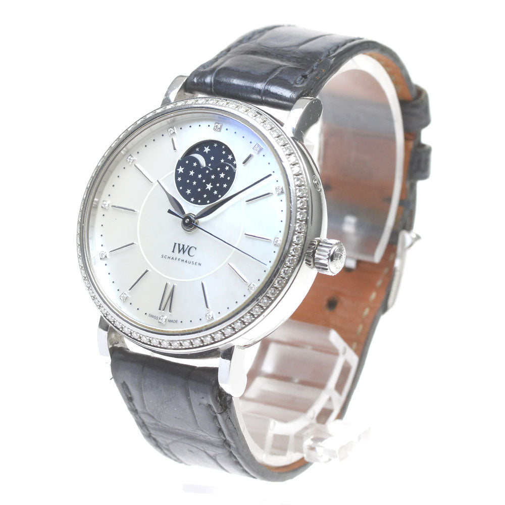 IWC SCHAFFHAUSEN Portofino Automatic 37 IW459001 12P diamond White shell Dial Automatic Boy's Watch_845682
