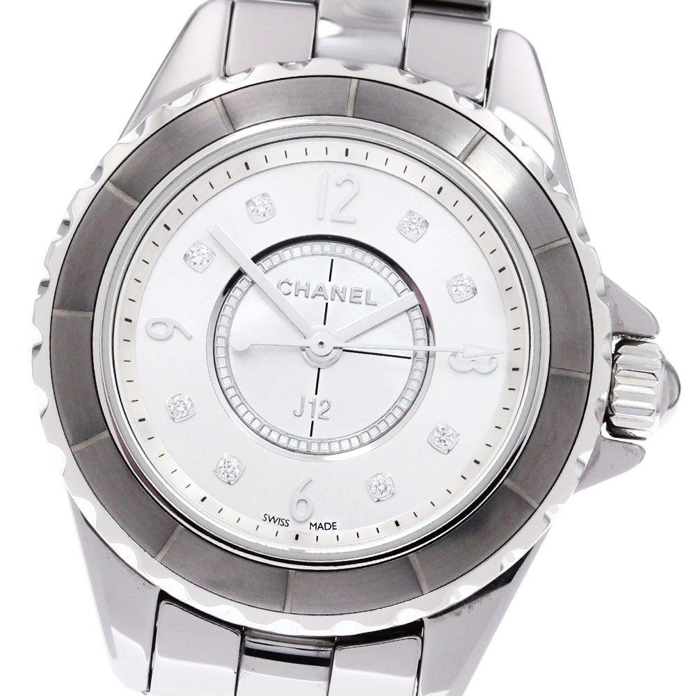 CHANEL J12 Chromatic H3401 8P diamond Silver Dial Quartz Ladies Watch_845690
