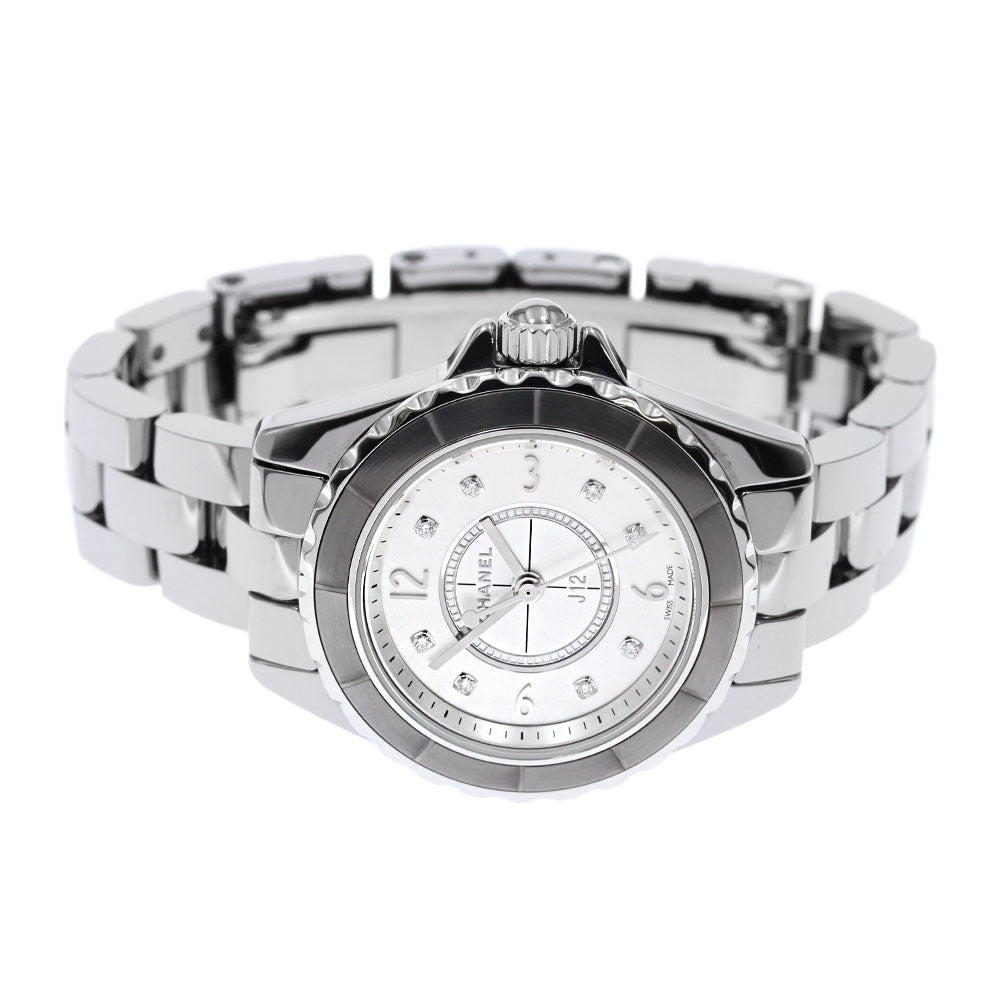 CHANEL J12 Chromatic H3401 8P diamond Silver Dial Quartz Ladies Watch_845690