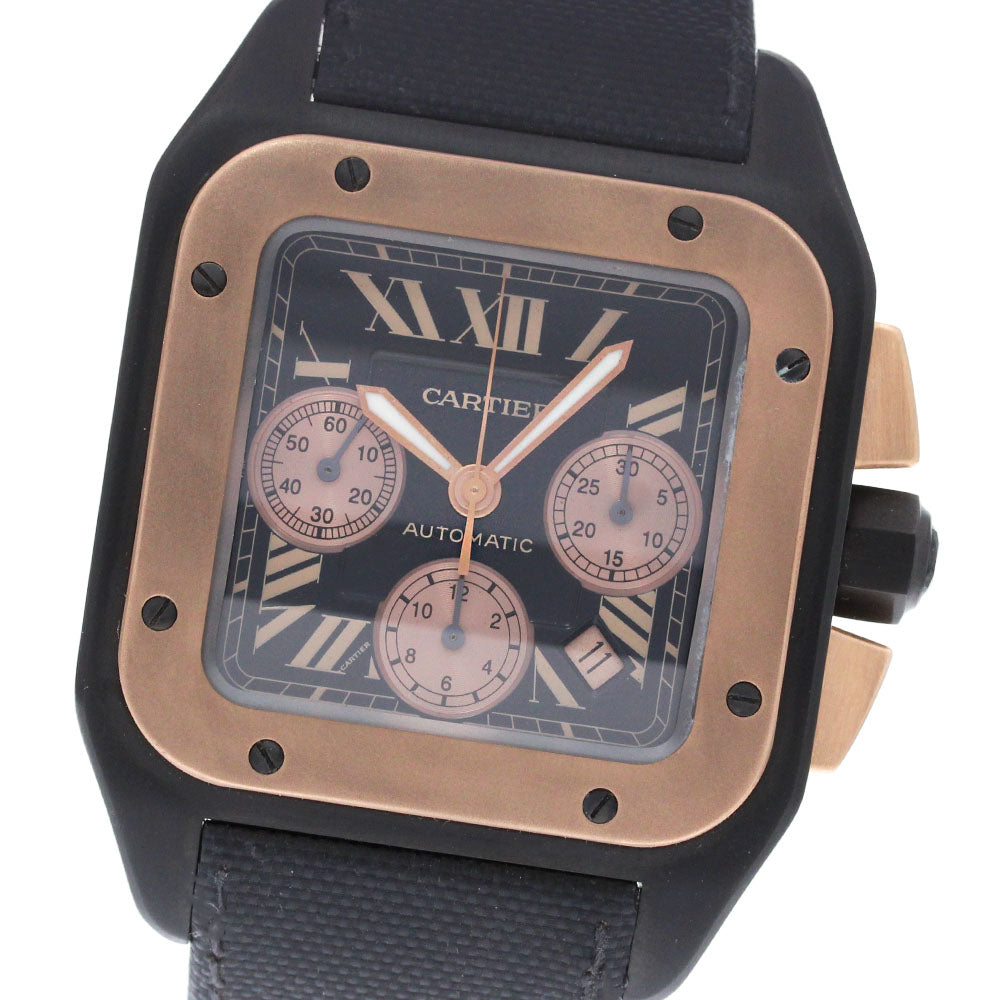 CARTIER Santos 100 W2020004 K18PG Chronograph Automatic Men's Watch_845692