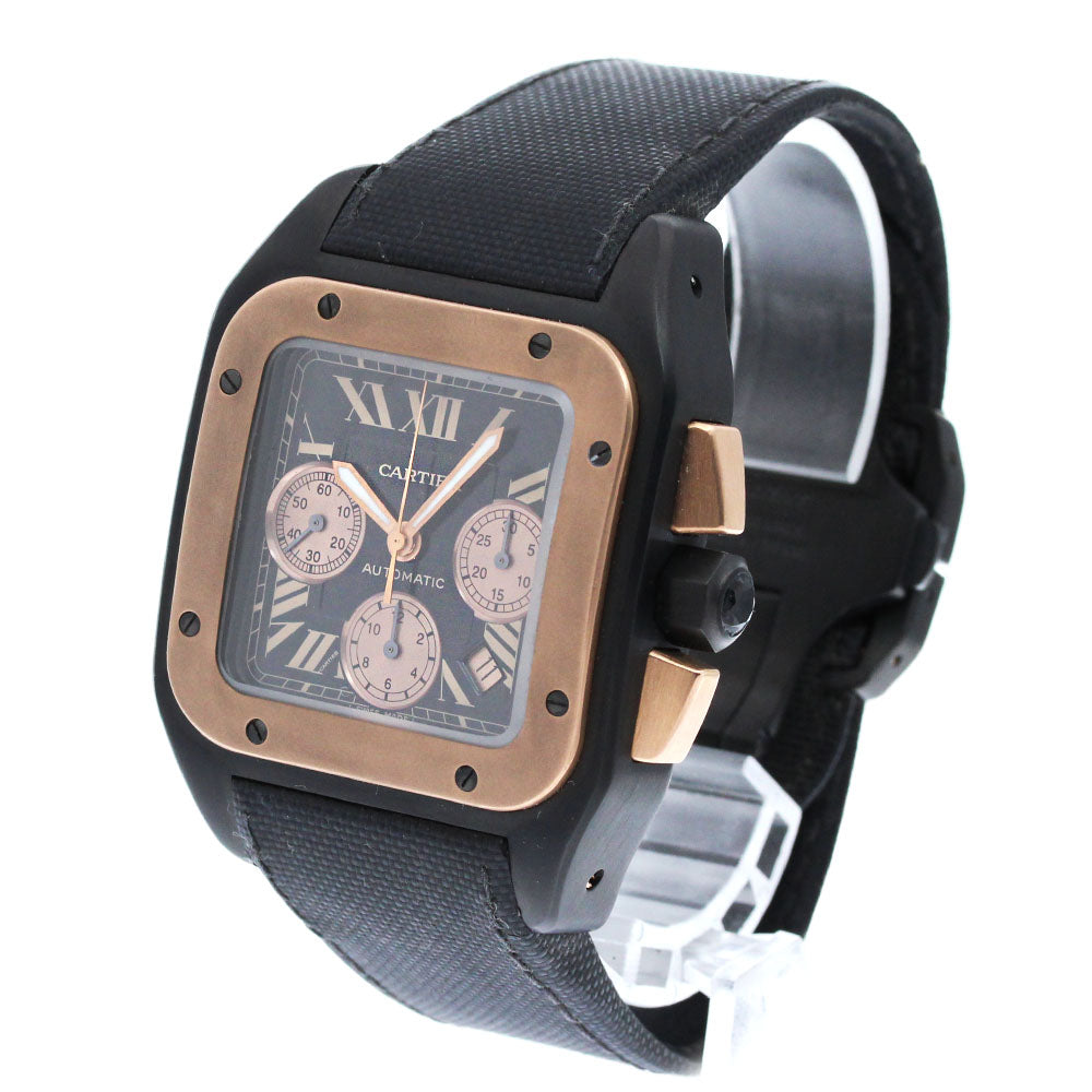 CARTIER Santos 100 W2020004 K18PG Chronograph Automatic Men's Watch_845692