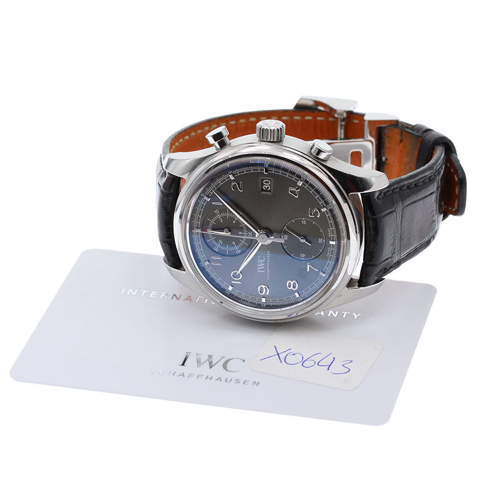 IWC SCHAFFHAUSEN Portugese IW390404 Date Chronograph gray Dial Automatic Men's Watch_845693