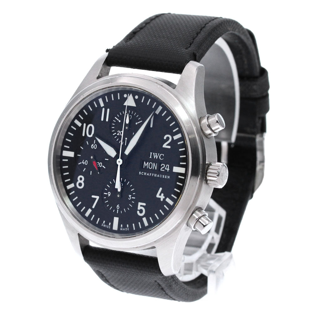 IWC SCHAFFHAUSEN Pilot watch IW371701 Chronograph day date AT Men's_845695