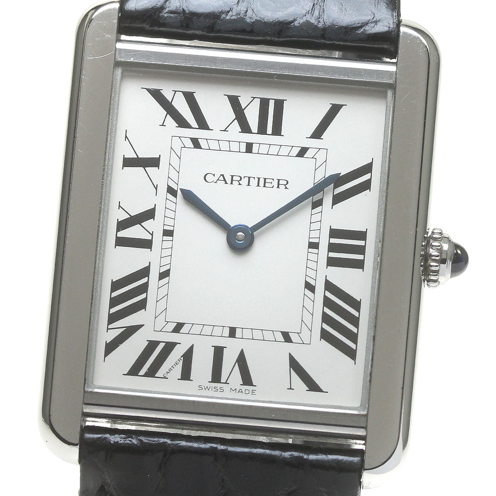 CARTIER Tank solo LM W5200003 Silver Dial Quartz Men's Watch_845706
