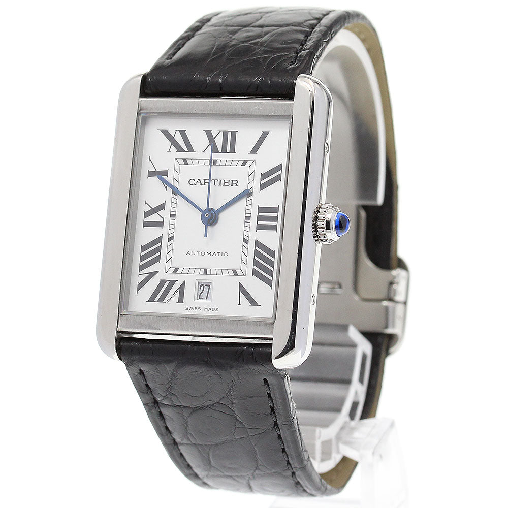 CARTIER Tank solo XL W5200027 Date Silver Dial Automatic Men's Watch_845719